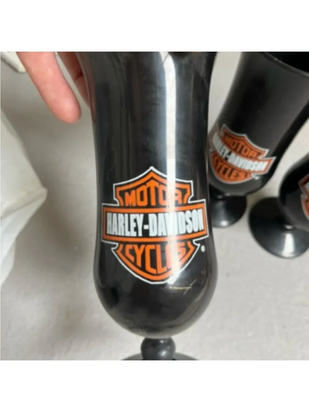 3- Harley-Davidson Black Logo Mugs/Cups